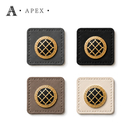 APEX Étiquettes en cuir personnalisées pour hijab, abaya, vêtements, foulards, chapeaux, sacs, chaussures, avec logo métallique