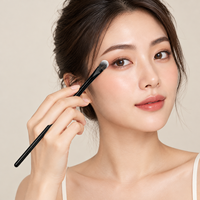 Pinceau de maquillage professionnel KB125 avec fibre de haute qualité de 0,07 mm, virole en aluminium épaissie et manche en bois de qualité supérieure