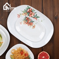 Vente en gros de service de table 16/24 pièces vaisselle personnalisée en opale et service de table en opale résistant à la chaleur bol et assiette pour l'Algérie