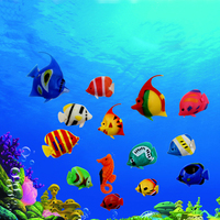 Poisson Tropical Artificiel Flottant Mobile, Jouet de Simulation pour Aquarium, Décoration Paysagère
