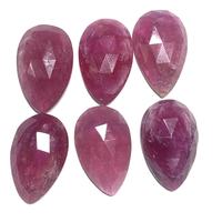 Rubis en verre, rubis facetté, pierre précieuse en vrac, taille calibrée, prix d'usine en gros, rubis en verre, pierre précieuse naturelle