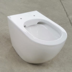 WC en céramique moderne à poser au sol, prix abordable, WC rond pour hôtel - Product Image 1