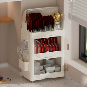 Sản phẩm em bé hộp lưu trữ rõ ràng nhựa gấp hộp lưu trữ Stackable ngăn kéo tổ chức tổ chức đa mục đích - Product Image 6