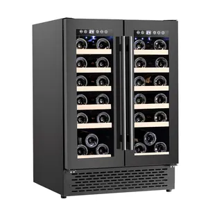 Refroidisseur de vin double Zone personnalisé, OEM 120L 36 bouteilles, refroidisseurs de vin et de boissons