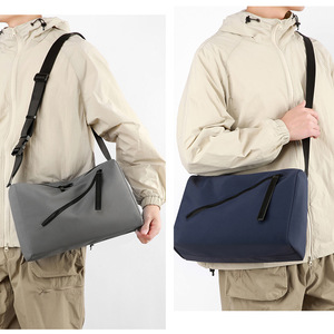 Waterproof Washed Fabric Shoulder <b>Bag</b> for <b>Men</b> Women Large Capacity Crossbody <b>Bag</b> for Daily Commute - Product Image 5