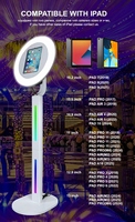 Cabina de Fotos Portátil de Alta Calidad con Bluetooth, Soporte para iPad, Anillo de Luz RGB, Cabina de Fotos para Fiestas y Eventos, Máquina de Selfies