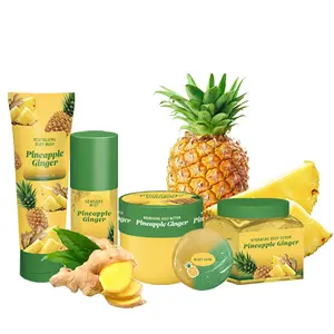 OEM Pineapple Ginger Revitalizing Body Wash Sensory Mist Hydrating Scrub Nourishing Butter Body Care Bath Bomb