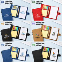 JW1771 Cahier de notes avec couverture kraft imprimé sur mesure avec stylo Ensemble de papeterie de bureau Blocs-notes autocollants avec couverture personnalisée