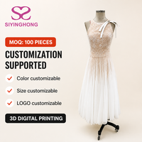 Fabricants de robes pour femmes, robe blanche sexy sans manches, vente en gros, fabrication sur mesure OEM ODM, fournisseur d'usine, nouvelle collection, tenue de soirée d'été