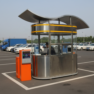 Caseta de Seguridad Prefabricada Moderna de Acero Inoxidable, Portátil, para Estacionamiento, Kiosco de Boletos y Cabina de Tráfico - Product Image 1