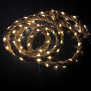 Guirlande lumineuse solaire en corde de chanvre à lumière LED, imperméable, féerique, pour la maison, fête de mariage, éclairage décoratif d'extérieur, 50 m - Product Image 1
