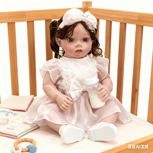 Lebensechte Vinyl-Modepuppe für Neugeborene, Ganzkörper-Babypuppe mit handgewurzeltem Haar, Unisex, weiches Spielzeug, Weihnachtsgeschenk - Product Image 4