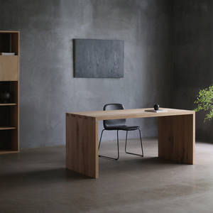 Modern Minimalist Simple Wabi-Sabi Style Nordic French White Oak Expression Solid Wood Movable <b>Study</b> Home <b>Desk</b> - Product Image 1