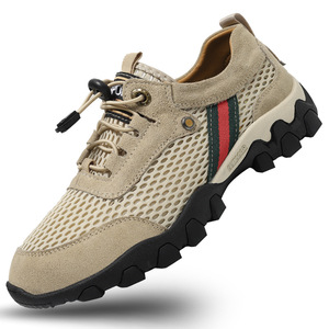 รองเท้าตาข่ายระบายอากาศแบบลำลองสำหรับผู้ชาย, รองเท้าตาข่ายระบายอากาศได้ดีรองเท้าเดินป่ากลางแจ้งเล่นกีฬาปีนเขาฤดูร้อน - Product Image 5