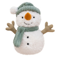 Boneka Salju Plush Super Lembut 25cm Warna Campur, Mainan Natal Isi Kapas PP, Hadiah Ulang Tahun yang Menenangkan, Bantal, Cocok untuk Mesin Cakar