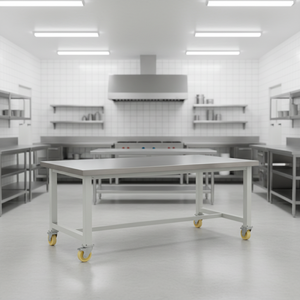 Meja Kerja Stainless Steel Komersial CFT untuk Hotel, Digunakan di Konter, Meja Makan Restoran Bersertifikasi CE CB ETL - Product Image 1