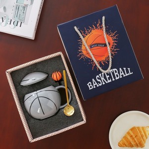 Creative Basketball shape ceramic mug Good for sports souvenier Men Boys birthday gifts - Product Image 3