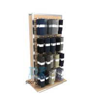 SO078 chaussettes suspendues en bois rotatives, étagères de table, présentoir de magasin, présentoir pour chaussettes