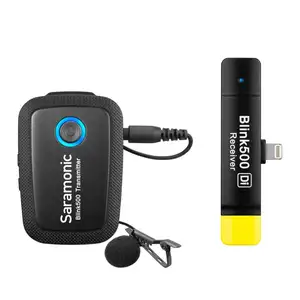 Saramonic blink500 b3 sistema de microfone wireless, sistema lavalier com microfone embutido, transmissor para iphone e ipad