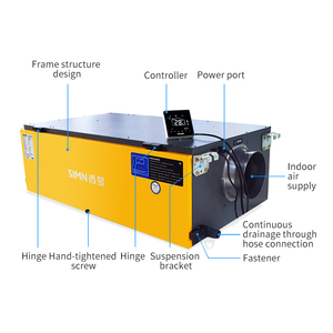 Deshumidificador Industrial de 65L/D en Oferta, Secador de Aire para la Industria Comercial, Deshumidificador Comercial de Alta Eficiencia de 100L/D, Metálico - Product Image 3
