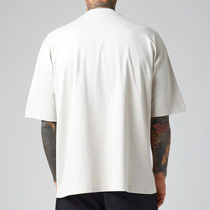 T-shirt da Uomo con Stampa Logo Personalizzata, Magliette Oversize con Collo Rotondo Bianche per Uomo, Vendita all'Ingrosso - Product Image 2