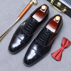 Zapatos Formales de Negocios para Hombre, de Piel Genuina con Diseño Floral, Impermeables, Ligeros, de Caña Alta, con Punta Puntiaguda, Hebilla Británica y Antideslizantes - Product Image 1