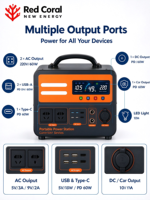 OEM600W800W Stasiun Daya Portabel 480Wh Generator Tenaga Surya Gelombang Sinus Murni RV Berkemah Perjalanan Luar Ruangan 220V Cadangan Rumah Tangga Darurat
