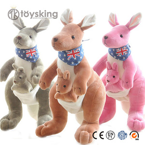 <span class=keywords><strong>Peluche</strong></span> personalizzato <span class=keywords><strong>canguro</strong></span> farcito con Logo bambino e sciarpa - Product Image 3