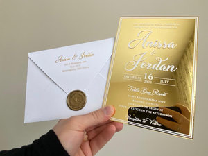 Miroir acrylique <span class=keywords><strong>plexiglas</strong></span> or miroir <span class=keywords><strong>invitation</strong></span> de <span class=keywords><strong>mariage</strong></span> - Product Image 2