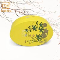 Boîte en étain ovale personnalisée de qualité alimentaire et écologique pour le stockage de biscuits, de chocolat et de bonbons