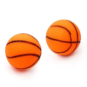 Pet Cat Dog Puppy Chew Training Toy Rubber Basketball Play Dog Bouncy Ball Pet Supplies