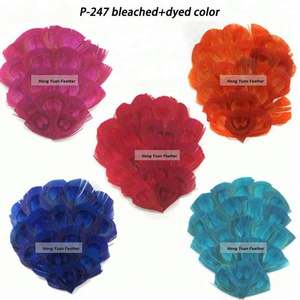 Rouge Artisanat DIY Naturel Plumes Pads pour Femmes Chapeau Chapellerie Pince À Cheveux Accessoire Bandeau Fascinator Fleur De Mariage Décor - Product Image 2