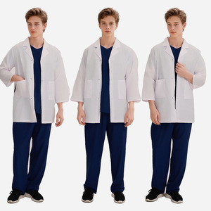 Camice a Maniche Lunghe Spesso per Medici, Uniforme da Lavoro per Clinica Veterinaria, Oftalmologo, Infermiere - Product Image 3