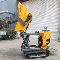 TOHO THD500S 500kg Benzinbetriebener Hydraulischer Raupenkipper 1200mm Maximale Hubhöhe Mini-Raupen-Baustellenkipper