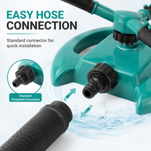Manufacturer-supplied Best-selling 360-degree Rotating Large Three-prong Crescent-shaped Lawn <b>Irrigation</b> Nozzle - Product Image 2