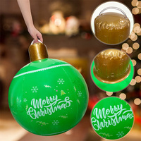 Boule de Noël gonflable en PVC Joyee de 20 pouces, boule décorative suspendue en PVC gonflable pour l'extérieur