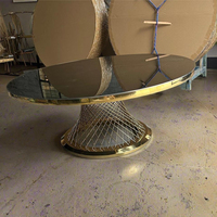 Ventes chaudes, table en acier inoxydable de luxe durable et bon marché pour la location d'événements