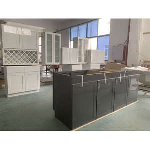 Giá Tốt Chất Lượng Tốt Sơn Trắng Rắn Gỗ Tủ Bếp Đặt Cho Căn Hộ Nơi Cư Trú - Product Image 2