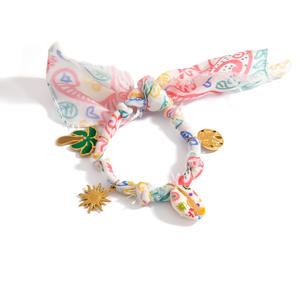 Themed Pendants Colorful Paisley Gold <b>Shell</b> Charms Zinc Alloy Jewelry <b>Bracelet</b> Summer Vacation Style Plant Pattern - Product Image 5