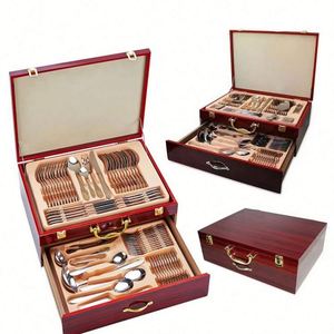 Lot de 72/24 pièces de couverts en acier inoxydable mat de haute qualité, style contemporain, avec logo laser personnalisé, cadeaux d'affaires écologiques - Product Image 2