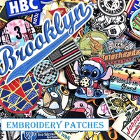 Patchs thermocollants brodés personnalisés en chenille 3D avec logo pour chapeaux et vêtements, motif cœur pour badges - Vente en gros