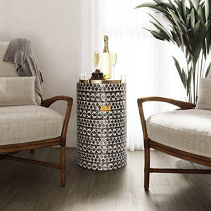 Mesa de Centro Moderna de Lujo con Incrustaciones de Nácar de Vietnam, Mueble Decorativo para Sala de Estar - Product Image 4