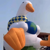 Canard gonflable géant pour la publicité, canard en caoutchouc gonflable dans le lac ou sur terre pour la propagande