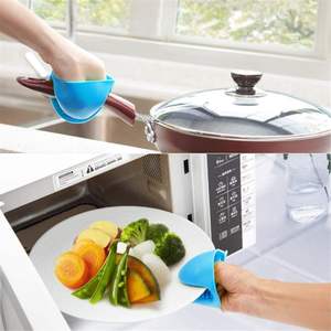 Maniques de cuisine en silicone sans BPA, résistantes à la chaleur, mini-gants de four en silicone pour la cuisson - Product Image 4