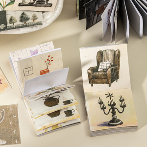 40 feuilles par paquet, série d'accessoires texturés, mini <span class=keywords><strong>livre</strong></span> d'autocollants carrés : éléments décoratifs quotidiens - Product Image 2