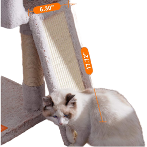 Papan penggaruk kucing, pohon rumah kucing Multilevel berkelanjutan, papan garuk Sisal bulu, kemasan kucing - Product Image 6