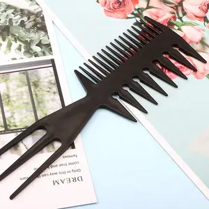 Factory Price Stylish PP Fork Hair Combs with Double Side Teeth pent Hair Teasing Comb Hair Brush Barber Comb