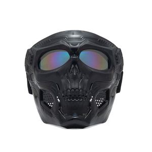 Masque facial de moto personnalisé avec logo, masque intégral pour moto tout-terrain, lunettes de motocross, masque de messager pour Halloween, masque avec lunettes de moto - Product Image 1