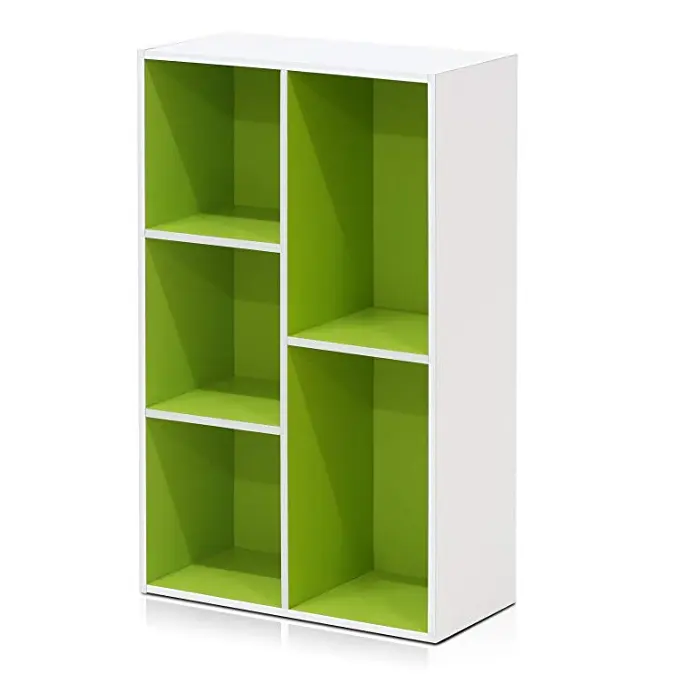 Eenvoudige Ontwerp Muur Boekenkast Moderne Mdf Boekenkasten Eenvoudig Te Monteren Houten Boekenplank Voor Bibliotheek