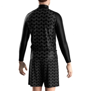 ชุดวอร์มอัพสำหรับต่อสู้แบบมีโลโก้สั่งทำได้ ไซส์พลัส ผ้าคูลดรายคุณภาพสูง สำหรับซับลิเมชั่น  ชุดซิงเกิลต์เปล่าสำหรับมวยปล้ำ - Product Image 6